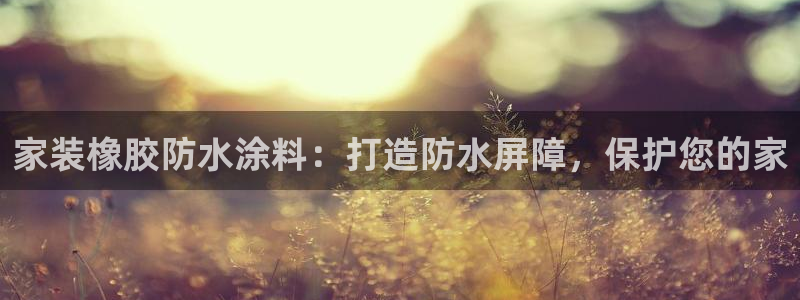 和记国际开户网站：家装橡胶防水涂料：打造防水屏障，保护您的家