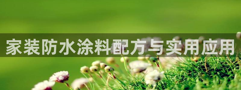 ag和记app：家装防水涂料配方与实用应用