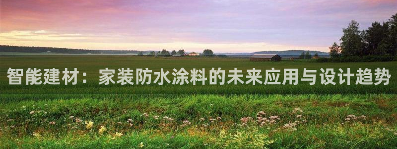 和记平台：智能建材：家装防水涂料的未来应用与设计趋势