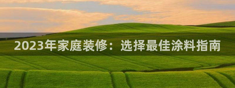 和记官网官方网站：2023年家庭装修：选择最佳涂料指南